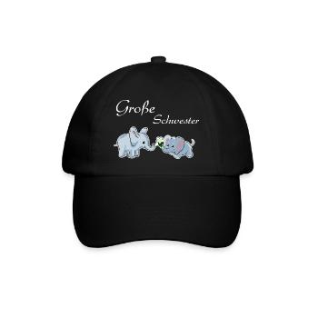 Große Schwester - Baseballkappe - Schwarz/Schwarz - Vorne