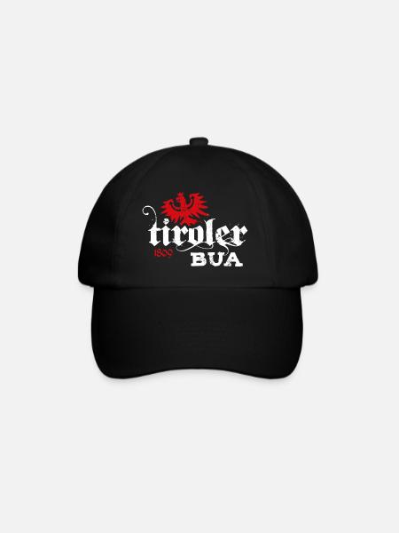 Tiroler Bua Bekleidung Tirol Adler Wappen 1809 - Baseballkappe - Schwarz/Schwarz
