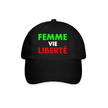 Freiheit des Frauenlebens - Baseballkappe - Schwarz/Schwarz - Vorne