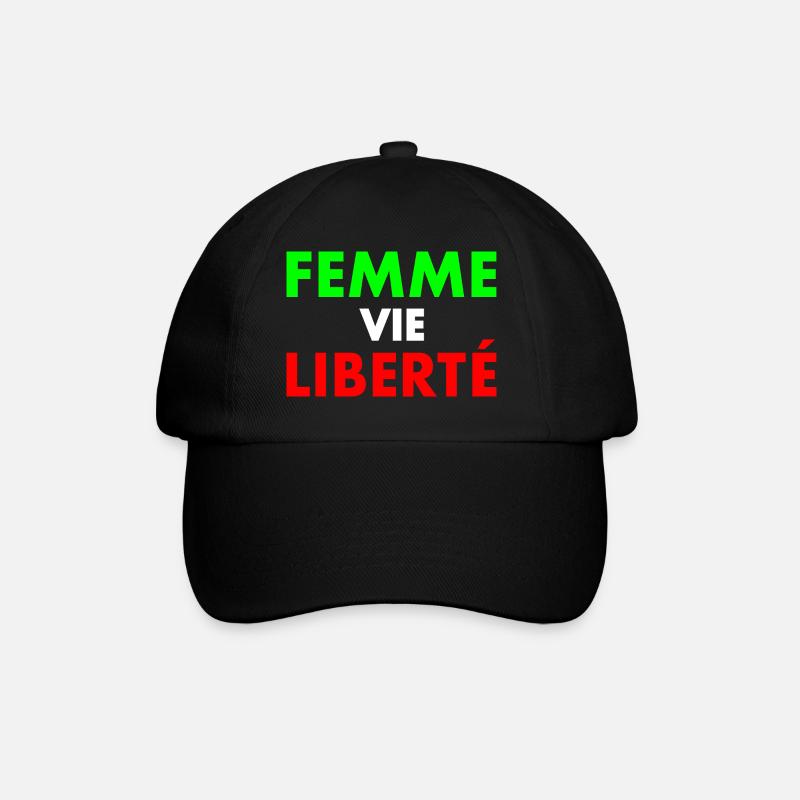Freiheit des Frauenlebens - Baseballkappe - Schwarz/Schwarz