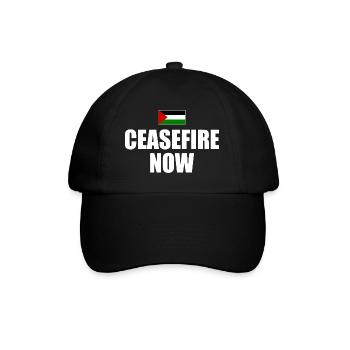 ceasefire now - Baseball Cap - black/black - Front