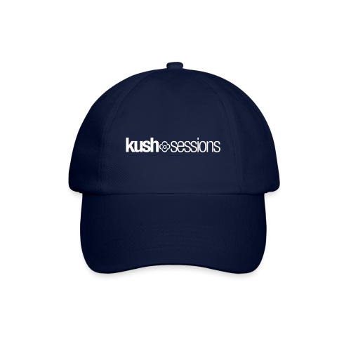 KushSessions (white logo) - Baseballcap