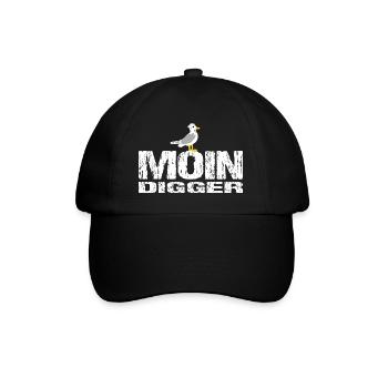Moin - Baseballkappe - Schwarz/Schwarz - Vorne