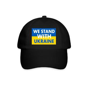 We stand with ukraine - Casquette classique - noir/noir - Devant
