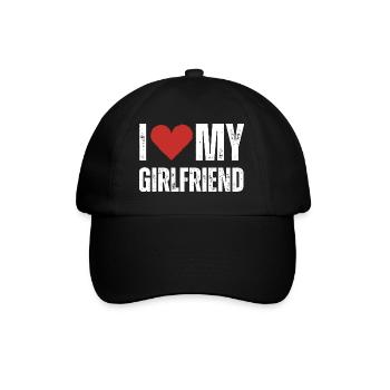 J’aime ma petite amie - Casquette classique - noir/noir - Devant