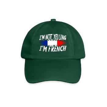 Je ne crie pas, je suis Français - Casquette classique - vert bouteille - Devant