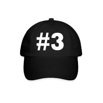 #3 - Baseballkappe - Schwarz/Schwarz - Vorne
