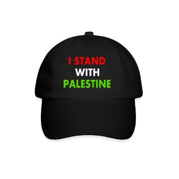 I stand with palestine - Baseball Cap - black/black - Front