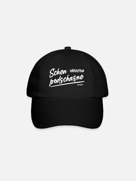 Kärntner Mundart Schen podschasne schön ruhig - Baseballkappe - Schwarz/Schwarz