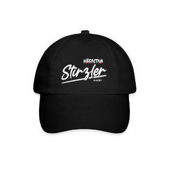 Kärntner Mundart Stirzler Herumtreiber - Baseballkappe - Schwarz/Schwarz - Vorne