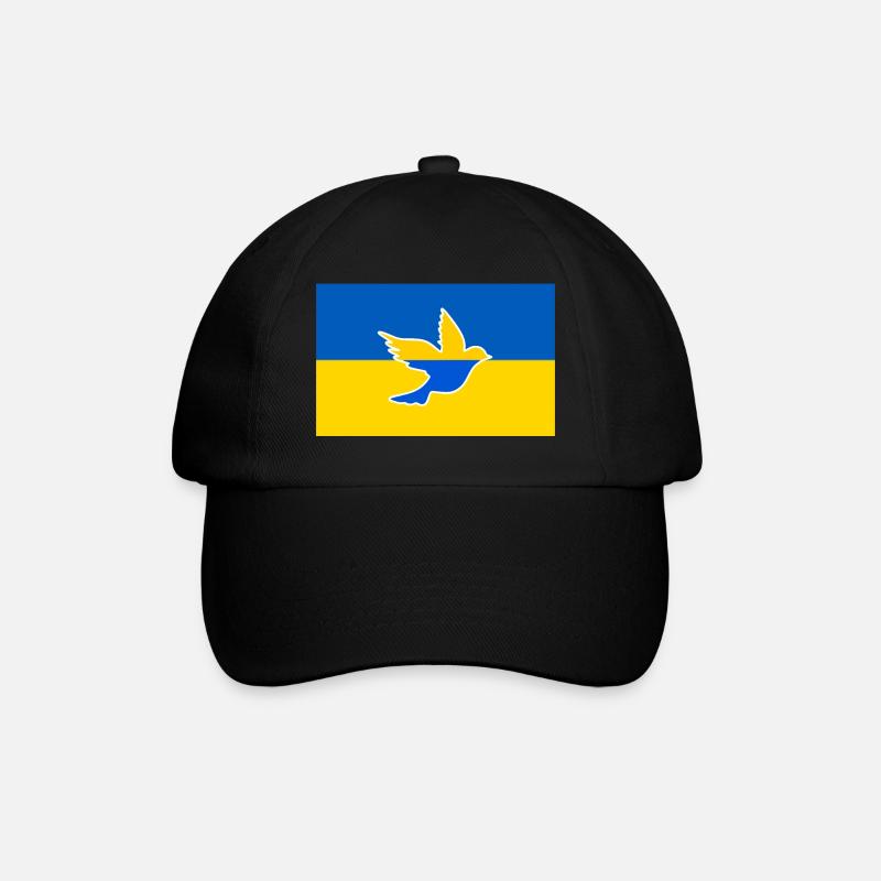 Ukraine friedenstaube - Baseballkappe - Schwarz/Schwarz