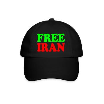 Free iran - Baseballkappe - Schwarz/Schwarz - Vorne