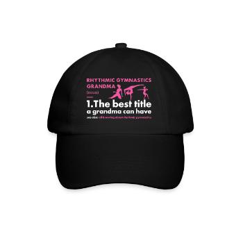 Gymnast Grandma Definition Rhythmic Gymnastics - Baseballkappe - Schwarz/Schwarz - Vorne