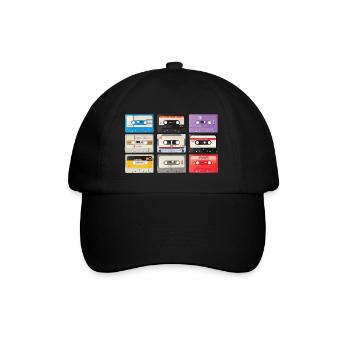 Vintage Stereo Casette Shirt BASF CHROMA Tape - Baseball Cap - black/black - Front