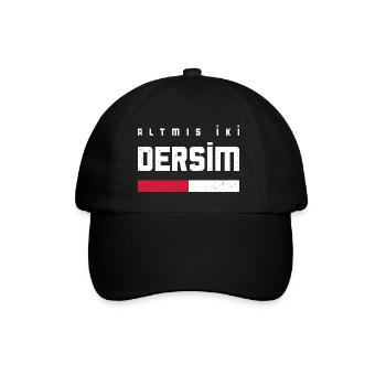 Dersim 62 Türkei Turkiye Geschenk Urlaub TR Türk - Baseballkappe - Schwarz/Schwarz - Vorne