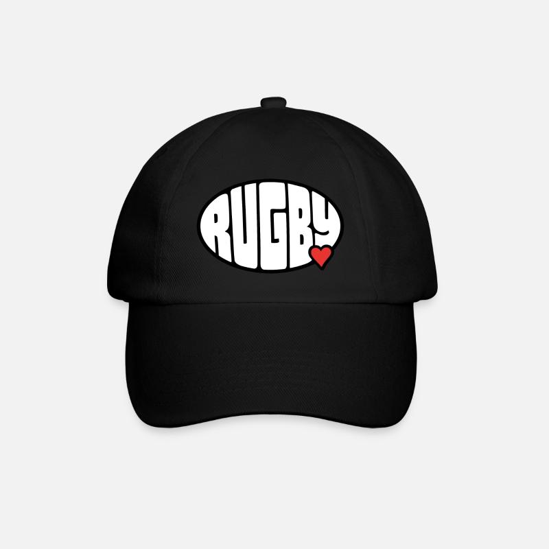 Rugby - Baseballkappe - Schwarz/Schwarz