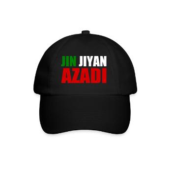 jin jiyan azadi - Baseballkappe - Schwarz/Schwarz - Vorne