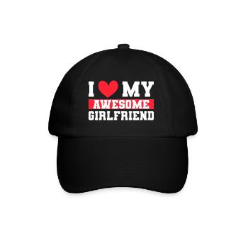 Paare Liebe Herz Freund Geschenkidee Beziehung - Baseballkappe - Schwarz/Schwarz - Vorne