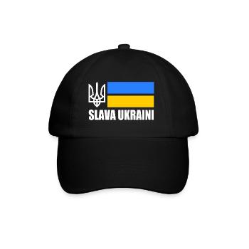 Ukraine flagge - Baseballkappe - Schwarz/Schwarz - Vorne