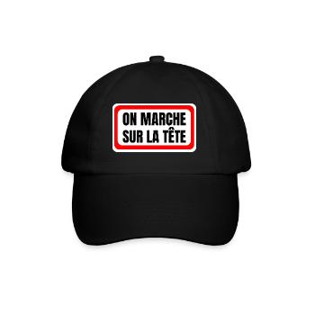 on marche sur la tête - Casquette classique - noir/noir - Devant