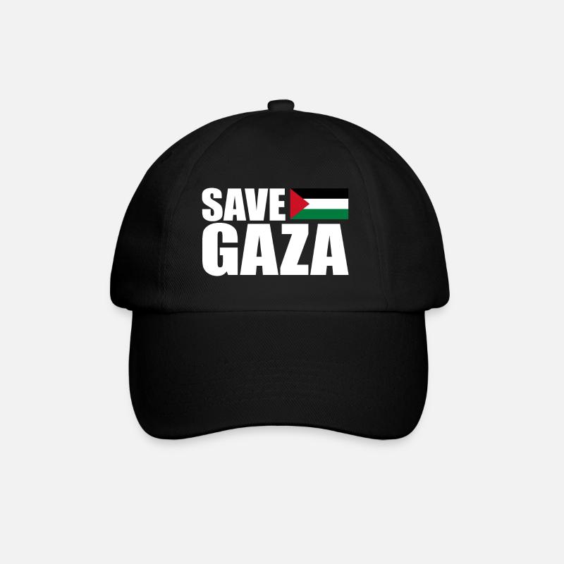 Save gaza - Baseball Cap - black/black