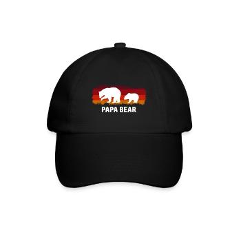 Papa Bear Papa Father and Child - Baseball Cap - black/black - Front