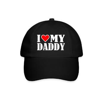 I love my dad - Baseballkappe - Schwarz/Schwarz - Vorne
