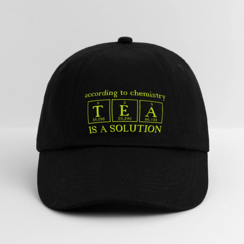 Tea is a solution - teabag chemistry elements Baseball Cap