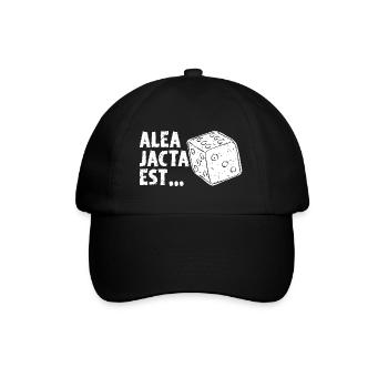 Alea jacta est Latein Spruch Geschenk Alte Sprache - Baseballkappe - Schwarz/Schwarz - Vorne
