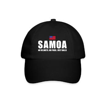 Samoa No Helmets No Pads Just Balls Samoa Rugby - Baseball Cap - black/black - Front