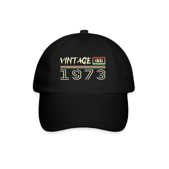 1973 Original 1973 Retro Geschenk Geburtstag 1973 - Baseballkappe - Schwarz/Schwarz - Vorne