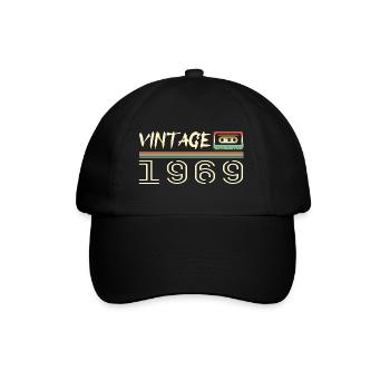 1969 Original 1969 Retro 1969 Geburtstagsgeschenk - Baseballkappe - Schwarz/Schwarz - Vorne