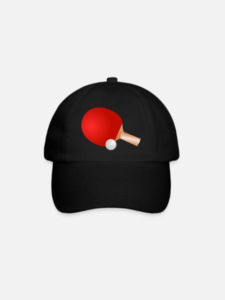 Tischtennisschläger - Baseballkappe - Schwarz/Schwarz
