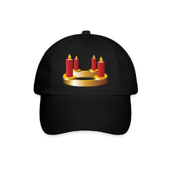 weihnachten winter rentier weihnachtsmann ugly chr - Baseballkappe - Schwarz/Schwarz - Vorne