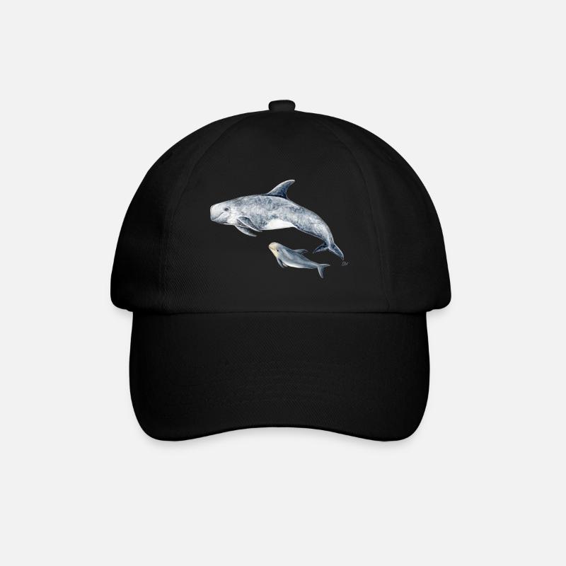 Risso - Grampus Dolphin - Dauphin Risso - Casquette classique - noir/noir