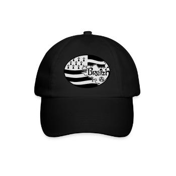 Drapeau Bretagne authentique - Casquette classique - noir/noir - Devant