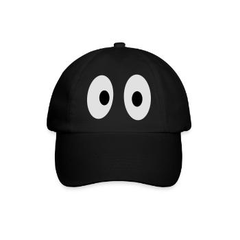 Lustige Augen - Baseballkappe - Schwarz/Schwarz - Vorne