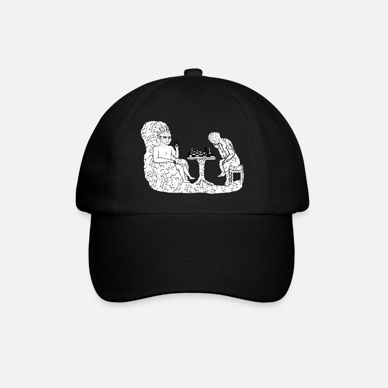 Internet Meme - Brainlet Schach Meme - Baseballkappe - Schwarz/Schwarz