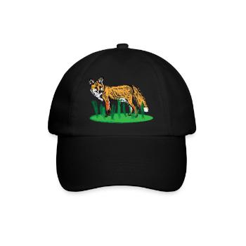 Renard rouge / Red Fox Design I - Casquette classique - noir/noir - Devant