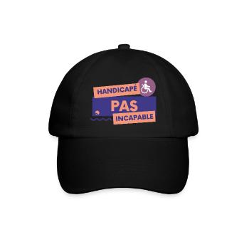 Handicapé pas incapable - Casquette classique - noir/noir - Devant
