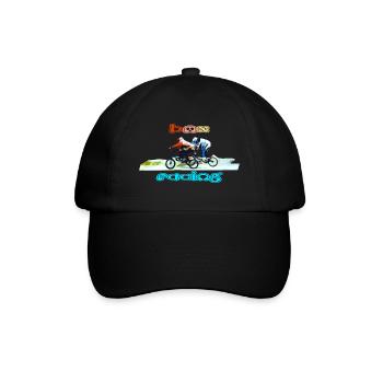 bmx race racing mountain bike motocross - Baseball Cap - black/black - Front