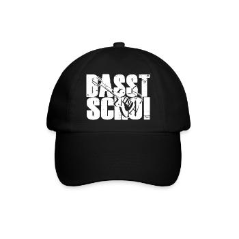 Basst Scho Bass Gitarre Bassist Bassisten - Baseballkappe - Schwarz/Schwarz - Vorne
