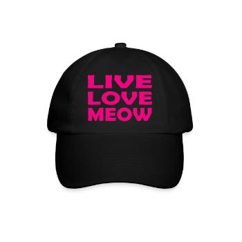 Cat Katze - Baseball Cap - black/black - Front