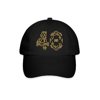 Design Chiffres Anniversaire 40 ans Original - Casquette classique - noir/noir - Devant