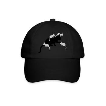 Beaucoup de chatons Mama Cat - Casquette classique - noir/noir - Devant