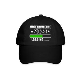 Jugendweihe 2023 Loading - Baseballkappe - Schwarz/Schwarz - Vorne