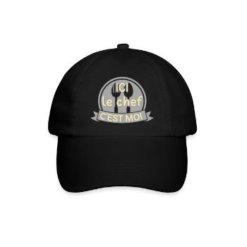 Ici le chef c'est moi - Casquette classique - noir/noir - Devant