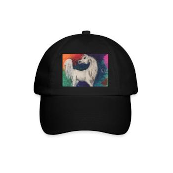Arabian White Hors par Esther Nagy Art - Casquette classique - noir/noir - Devant