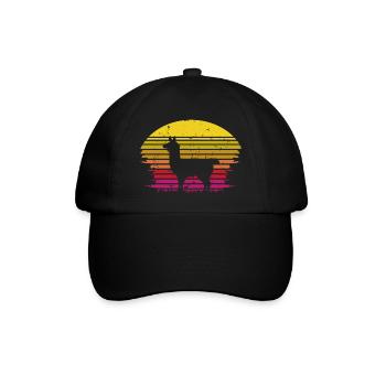 Lama Vintage Rétro - Casquette classique - noir/noir - Devant