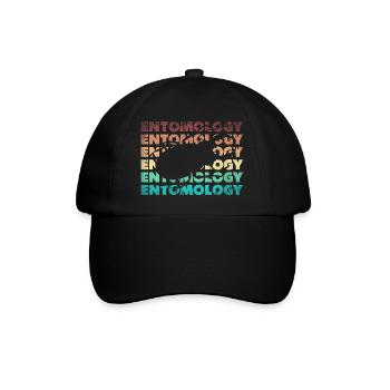 Entomology Entomologist Insects Bugs Silhouette - Baseballkappe - Schwarz/Schwarz - Vorne